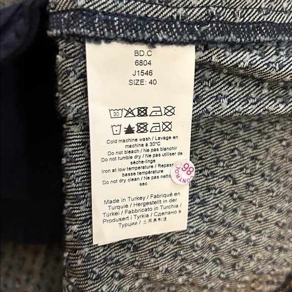 GANNI Short Sleeve Fluffy Denim Mini Dress Sz 40 - Picture 5 of 8